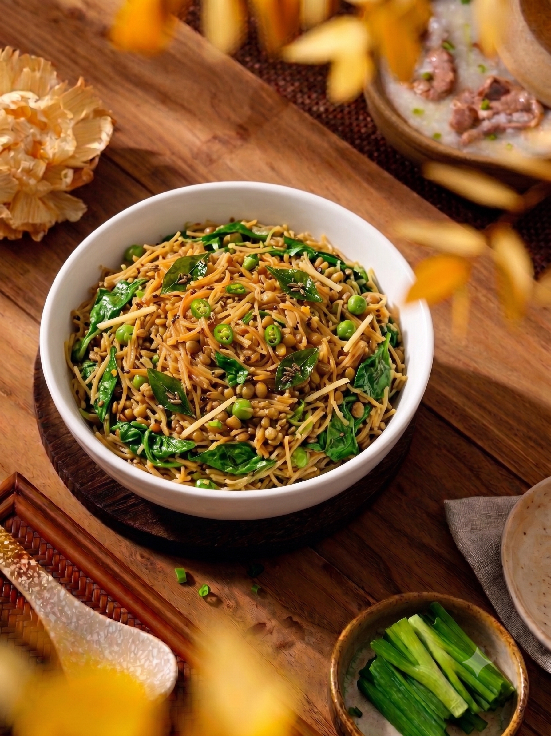 Aallya Spinach Horsegram (Kollu) Vermicelli Khichdi